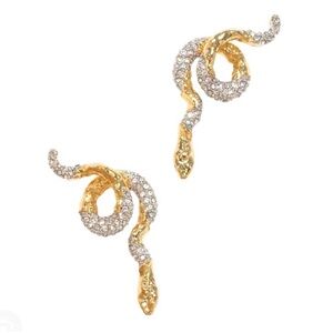 Pave Snake Serpent Earrings Gold Crawler Alexis Bittar Solanales STYLE JA08